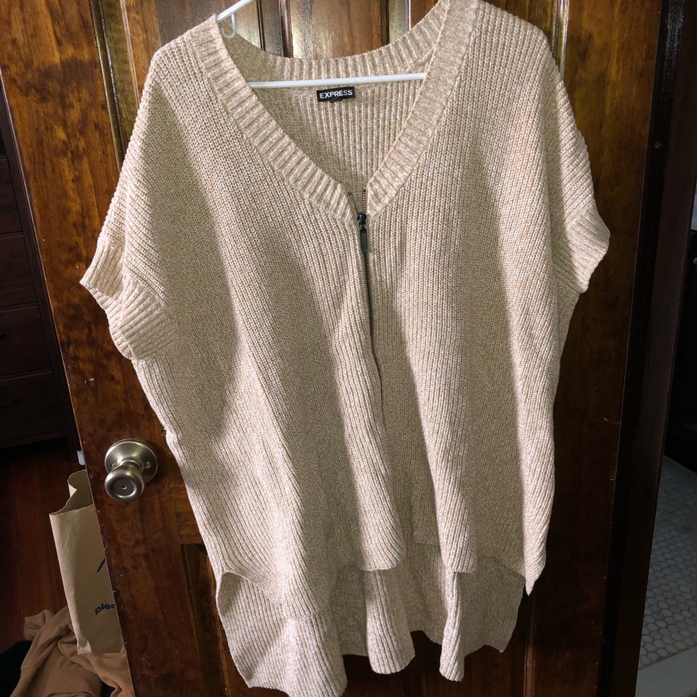 One size short sleeve sweater tunic
